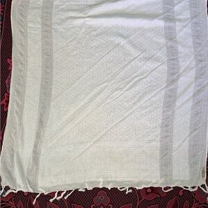 Classic White Cotton Scarf Wrap - Brand Unspecified